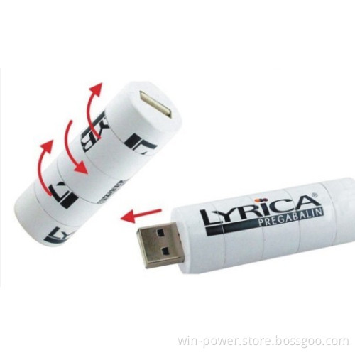 Plastic Round Twist USB Flash Drive